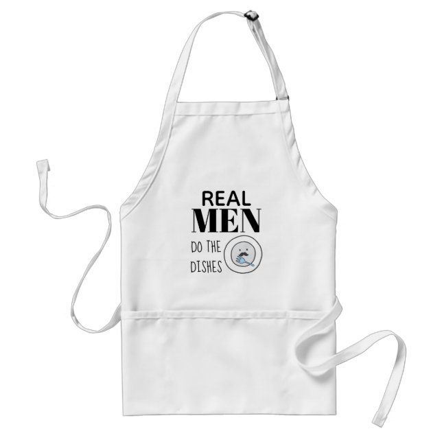 Funny apron real man do the dishes fully custom (Front)