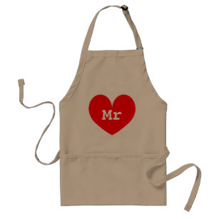 Funny aprons for men and women   Mr. and Mrs.