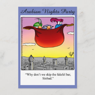 Funny Arabian Nights Party Invitations