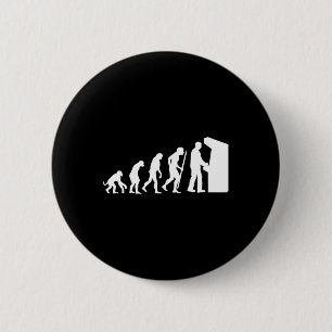 Funny Arcade Evolution Arcade Old School Video Gam 6 Cm Round Badge