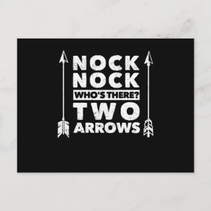 Funny archery archer Nock Nock Postcard