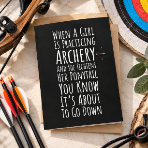 Funny Archery Card For Women Teen Girls Her Archer