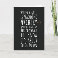 Funny Archery Card For Women Teen Girls Her Archer