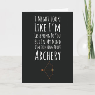 Funny Archery Cards Bow And Arrow Sports Humor 