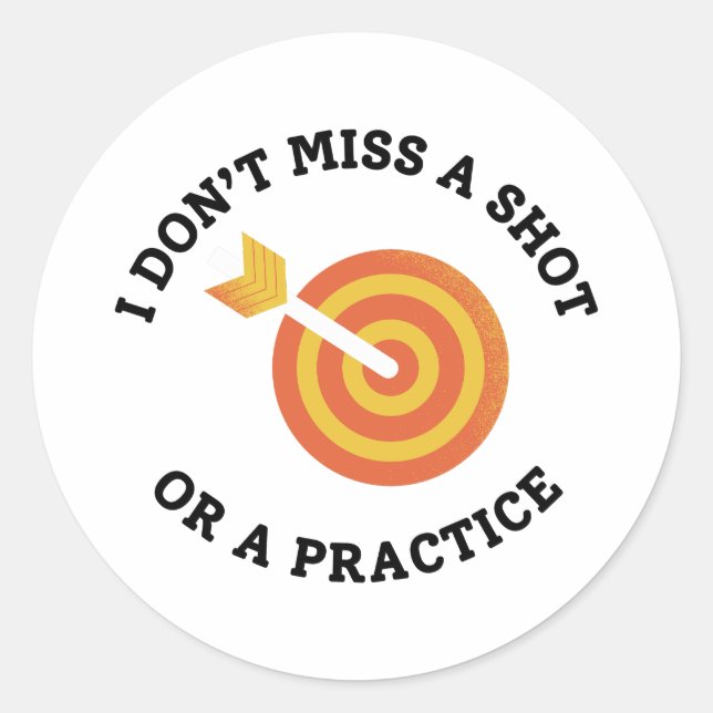 Funny Archery Dad Saying Classic Round Sticker (Front)