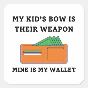 Funny Archery Dad Square Sticker