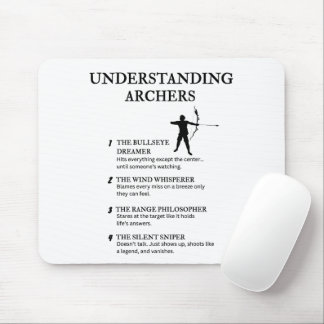 Funny Archery Life Definitions Mouse Mat