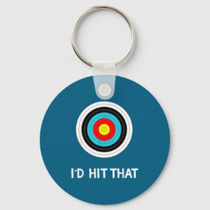 Funny Archery Quote I'd Hit That Archer Gif  Key Ring