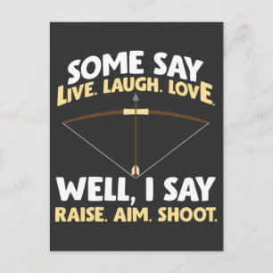 Funny Archery Raise Aim Shoot Bow Archer Postcard