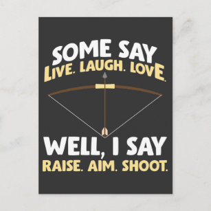 Funny Archery Raise Aim Shoot Bow Archer Postcard