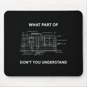 Funny Architectural Civil Engineering Engineer Mouse Mat