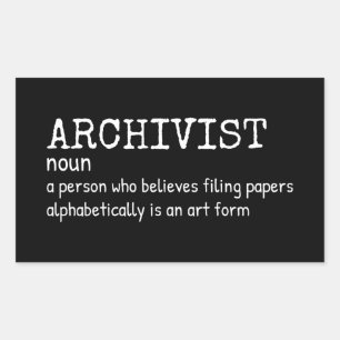 Funny Archivist Definition Rectangular Sticker