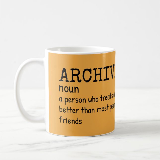 Funny Archivist Gift – Job Definition Coffee Mug (Left)