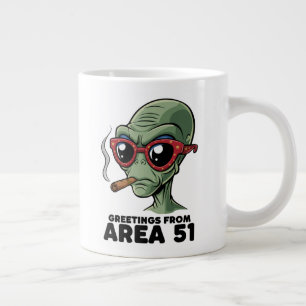 Funny Area 51 Alien Design Large Coffee Mug