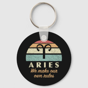 Funny Aries Zodiac Rules Key Ring