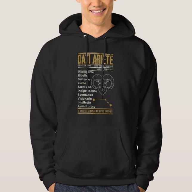 Funny  Aries Zodiac Sign Hoodie (Front)