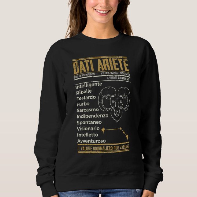 Funny  Aries Zodiac Sign Sweatshirt (Front)