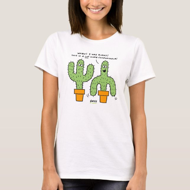 Funny Arizona Cactus Lover Cute Cartoon Cacti T-Shirt (Front)