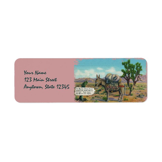 Funny Arizona Desert Return Address Labels (Front)