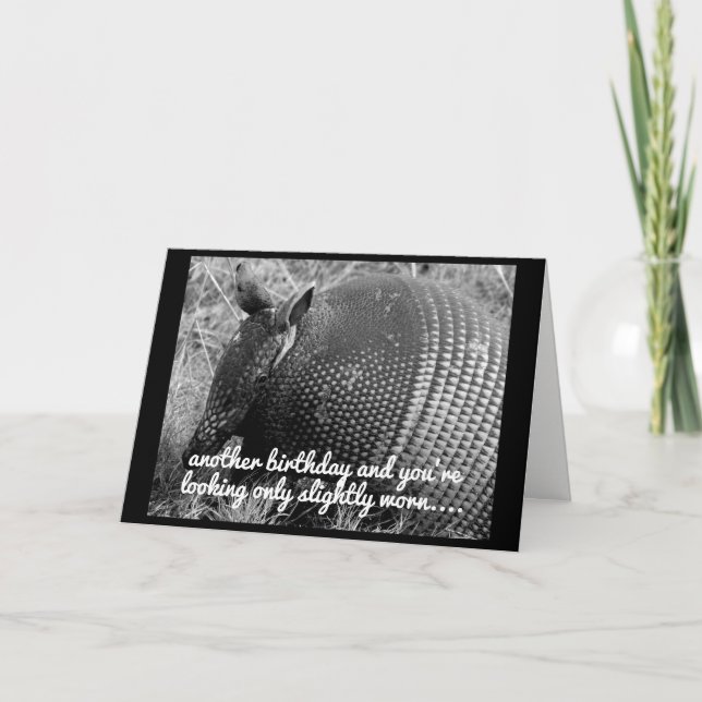 funny armadillo birthday card humour (Front)