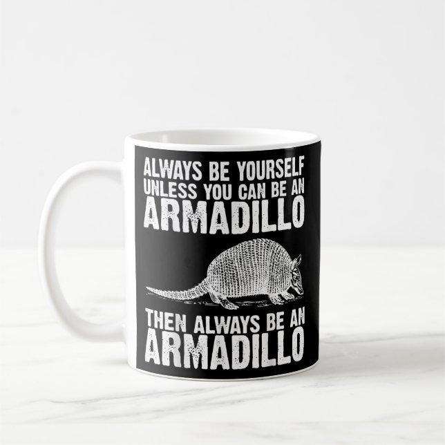 Funny Armadillo Gift Men Women Armadillo Cute Coffee Mug (Left)