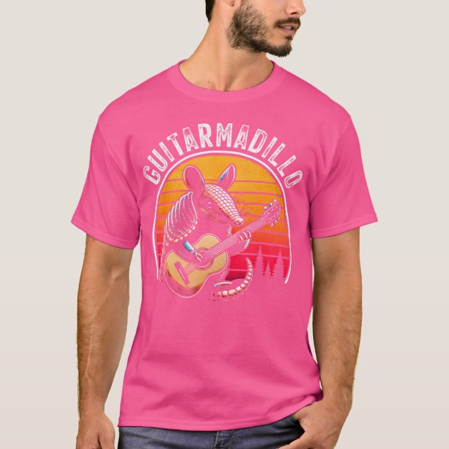 Funny Armadillo Guitar Pun Guitarmadillo Funny Arm T-Shirt (Front)