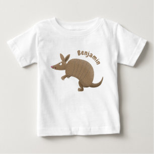Funny armadillo happy cartoon illustration baby T-Shirt