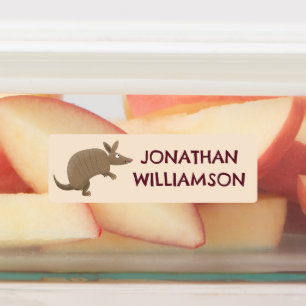 Funny armadillo happy cartoon personalised