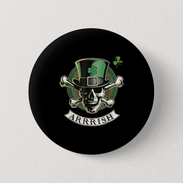 Funny Arrish Irish Rate St Patricks Day Rate Men G 6 Cm Round Badge (Front)