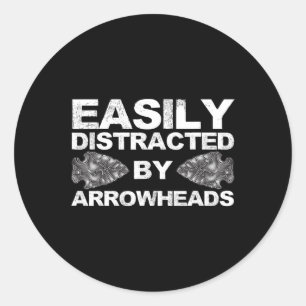 Funny Arrowhead Design For Men Women Arrowhead Hun Classic Round Sticker