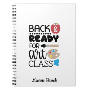 Funny art class school personalized gift Notebook
