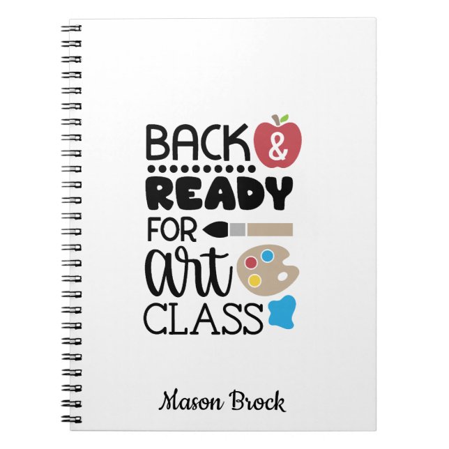 Funny art class school personalized gift Notebook (Front)