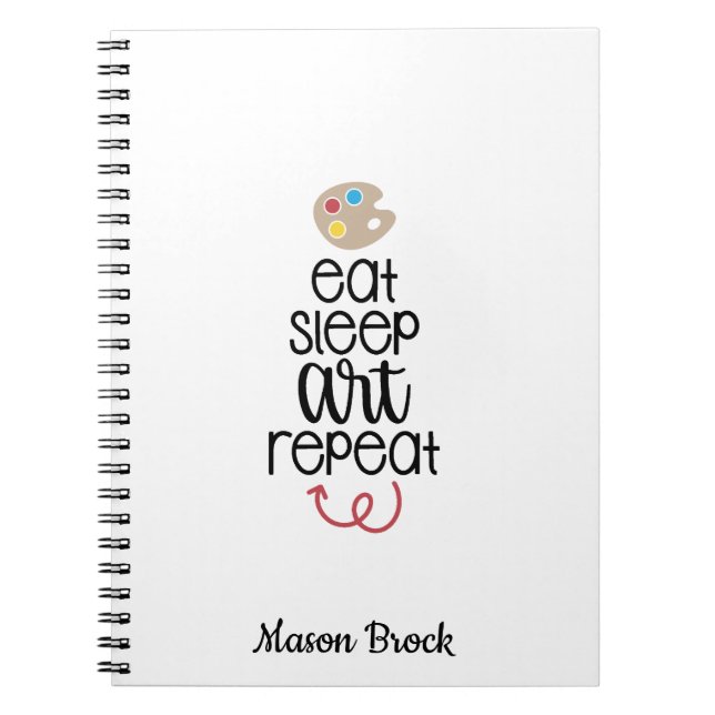 Funny art studen school personalised gift Notebook (Front)
