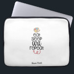 Funny art student personalised school gift laptop sleeve<br><div class="desc">This funny "Eat Sleep Art Repeat" design is perfect for students of all grades! Can be personalised with your kid's name. Great for Back to school gift,  Kid's Birthday gift and other holidays gifts.</div>