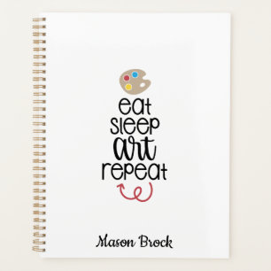 Funny art student school personalised gift planner