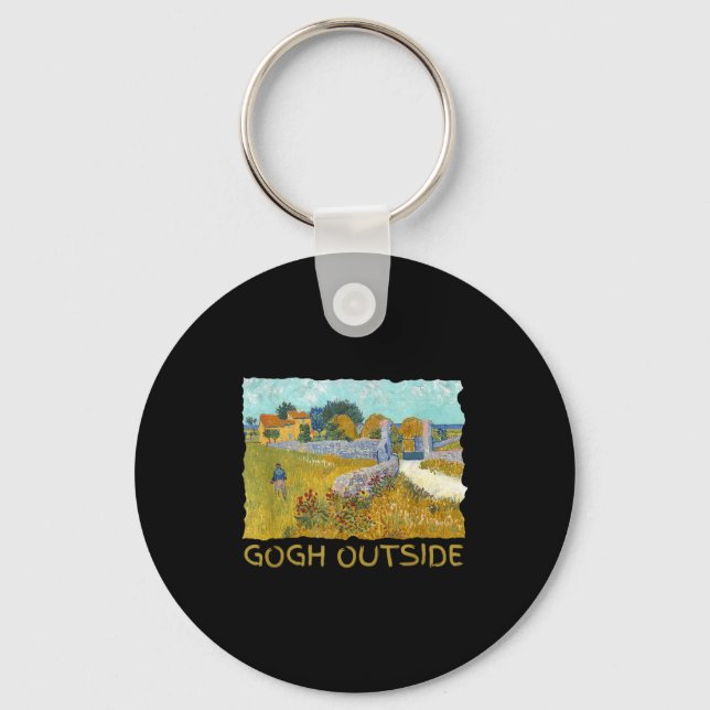 Funny Artist Gogh Outside Starry Night Insrational Key Ring (Front)
