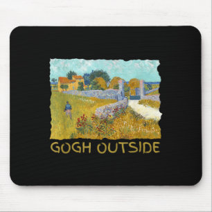 Funny Artist Gogh Outside Starry Night Insrational Mouse Mat