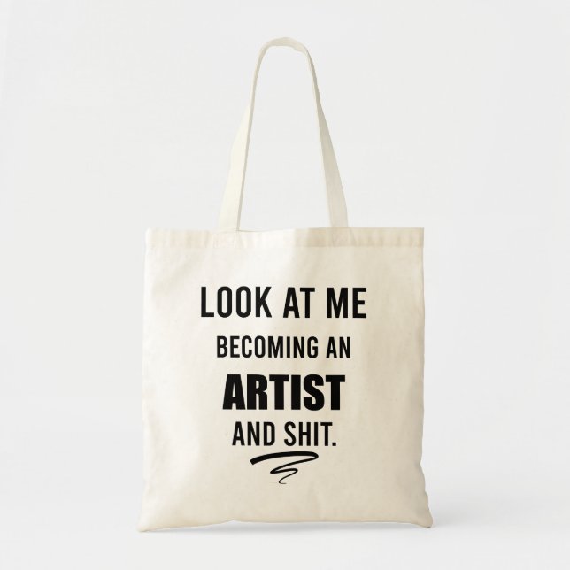 Funny Artist T-Shirt Gift For Artist Graduation Tote Bag (Front)