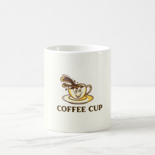 Funny Artistic Coffee Cup Design for Coffee Lovers