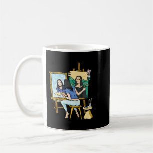 Funny artistic portrait Art student drawing autopo Coffee Mug