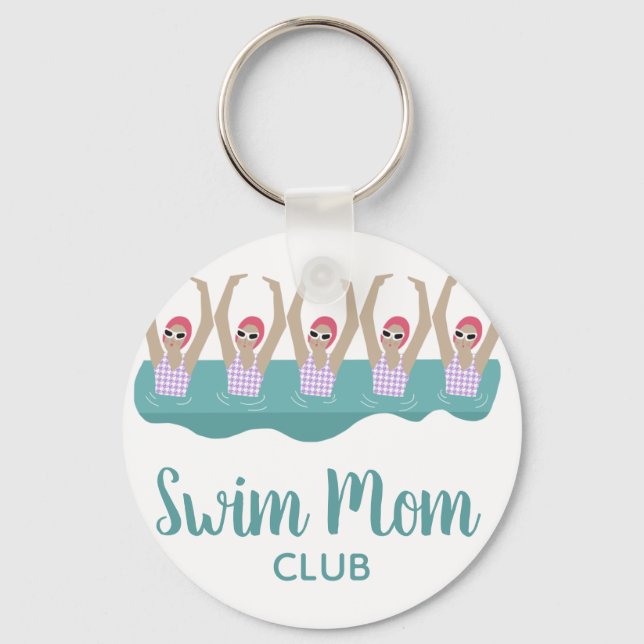 Funny Artistic Synchro Swimming Swimmers Swim Mum  Key Ring (Front)