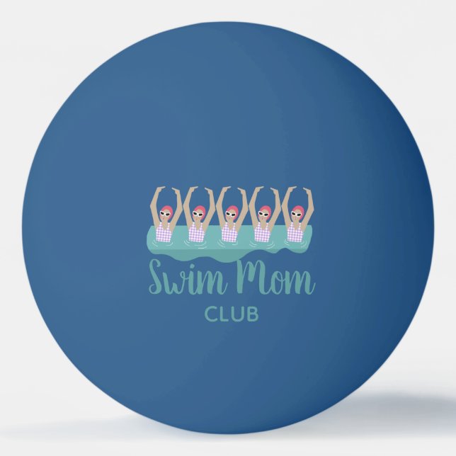Funny Artistic Synchro Swimming Swimmers Swim Mum Ping Pong Ball (Front)