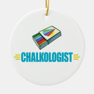 Funny Artist's Chalk Ceramic Tree Decoration