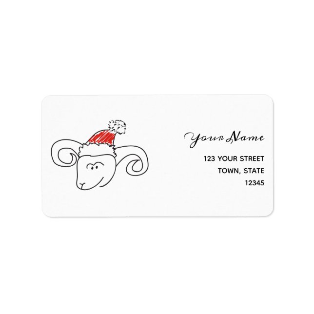Funny Astrology Aries Sign White Simple Cute Label (Front)