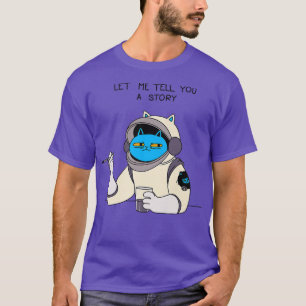Funny Astronaut Cat Illustration Novelty Graphic D T-Shirt