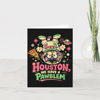 Funny astronaut cat pawblem meme  card