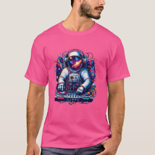 Funny Astronaut DJ Electronic Music Galaxy Outer S T-Shirt