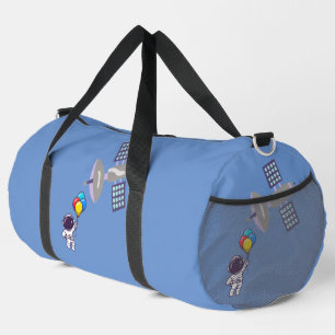 funny astronaut duffle bag