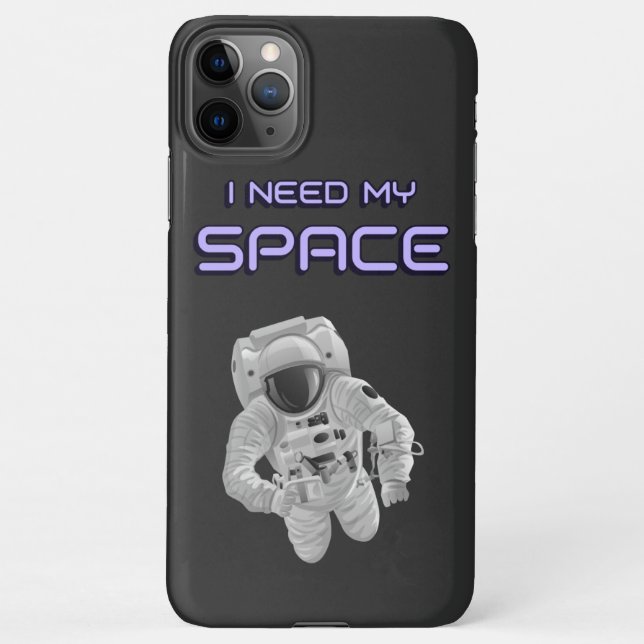 Funny Astronaut - I Need My Space T-Shirt iPhone Case (Back)