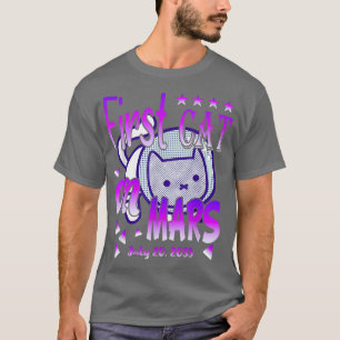Funny Astronaut Mars Cat T-Shirt